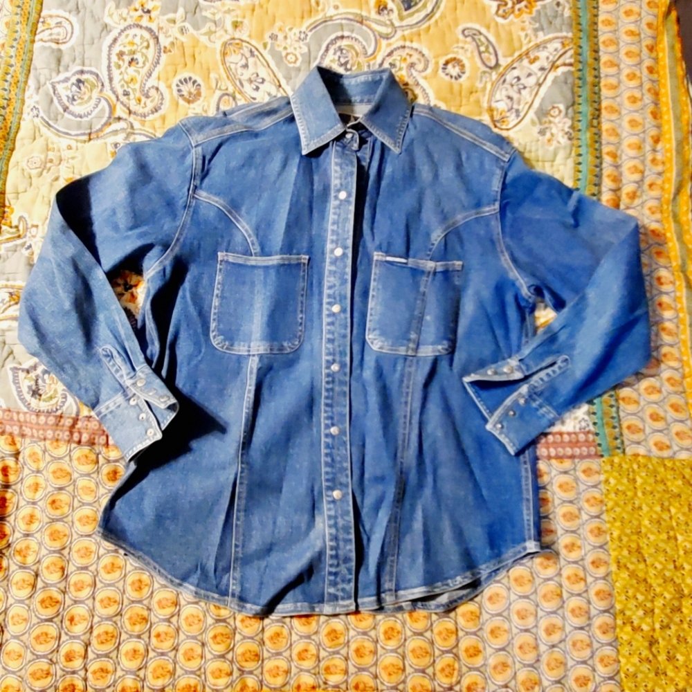Ladies biker Blues Harley-Davidson denim shirt